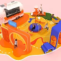 Modern Meichen Children Interactive Meichen 3d model