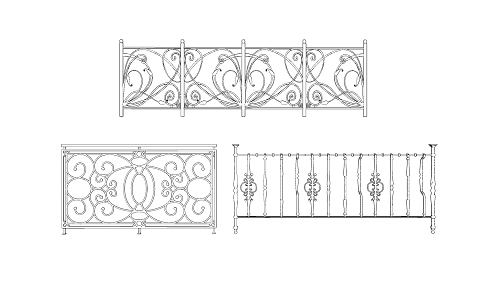 European Railing 3d model