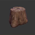 Natural Style Building Interior With Wooden Tree Stump Stool And Grain Details