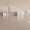Modern Commercial Complex With Multi Story Design Glass Curtain Walls And Green Lawns In Urban