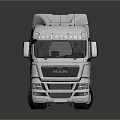 White MAN Cargo Truck With INTERTRANS Sign 3d model