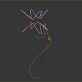 Abstract Computer Components with Wire Connections and Interface in Minimalist Gray Background