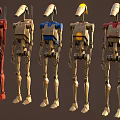 Colorful Humanoid Robot Characters With Mechanical Design And Varied Hues 3d model