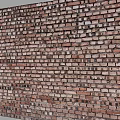 Rustic Red Brick Wall With Textured Surface And Classic Pattern Design 3d model