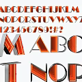 Stylish 3D Letter Shaped Decorative Lights In Orange And Silver For Home Decor