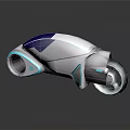 Futuristic Sleek Motorcycle Design with Cyan LED Lights and 3D Rendered Body