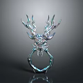 Fantasy Character Inspired Ring With Mythical Creature Horns And Ornate Metallic Design