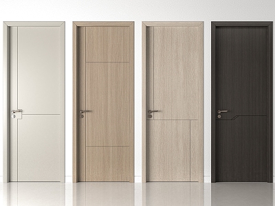 Single door bedroom door wooden door model