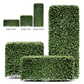 Well Trimmed Garden Shrubs With Different Shapes And Dense Green Leaves
