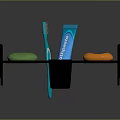 Practical Metal Bathroom Organizer with Soap Dishes Toothbrush and Colgate Toothpaste Tray