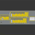 Yellow Modular Industrial Plant Design With Multiple Buildings And Metal Platforms