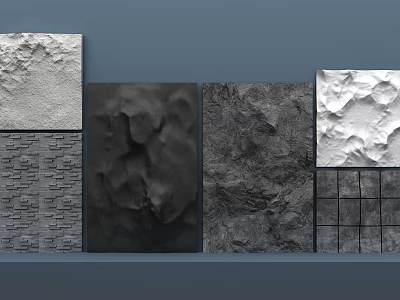 Textured Background Wall Design With Various Patterns And Decorative Panels 3d model
