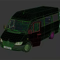 Black Mercedes Benz Van with Open Side Doors for Passenger Transport Modern Exterior
