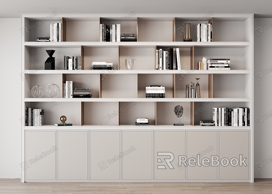 Modern bookcase model