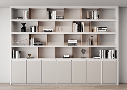 Modern bookcase 3d model