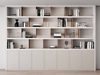 Modern bookcase 3d model