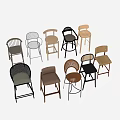 Different Design Styles Of Modern Bar Stools With Wood Metal And Rattan Materials