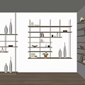 Modern Storage Rack Bookshelf Decorative Rack Hanging Bookshelf Bookcase Hanging Bookshelf Decorative Rack Hanging Bookshelf Iron Art Hanging Bookshelf Bookcase Ornaments Combination 3d model