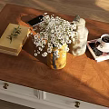 Elegant Decorative Ornament Set With Vase Books Coffee Cup And Small Decor Items For Coffee Table