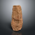 Natural Brown Stone Decorative Ornament With Handcrafted Textured Surface For Home