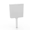 White Modern Toilet Cistern with Wall Mounted Design and Connecting Pipe
