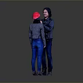 Couple Man Woman Character Realistic Character Real Character Scan Character 3d model