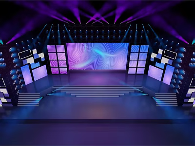 Modern stage dance 3d model
