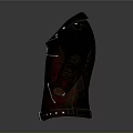 Biker Style Leather Jacket With Metal Studs Red Lining And Zipper Details