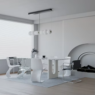 Modern table combination 3d model