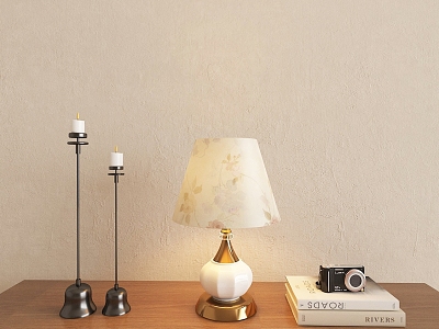 French retro medieval table lamp 3d model