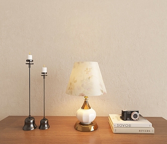 French retro medieval table lamp 3d model