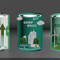 Green Energy Concepts Featuring Energy Efficiency Pollution Prevention Ecological Protection Green Travel and Clean Energy