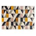 Square Rug With Modern Geometric Pattern And Multicolor Abstract Interior Design 3d model