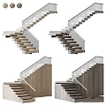 Modern Staircase Design With Glass Railing Wooden Treads And Sleek Metal Frame