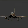 Vintage Military Fighter Aircraft With Camouflage Paint Sharp Nose And Weapon Attachments