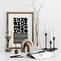 Modern ornaments combination decorations 3d model