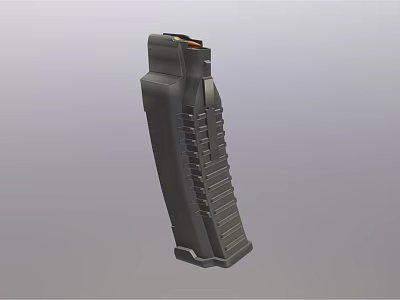 High Quality Black Tactical Gun Magazine With Capacity Slots And Durable Design 3d model