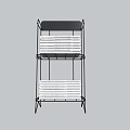 Metal Display Rack with Multiple Layers for Organizing Magazines and Brochures Sturdy Structure