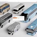 Collection of Assorted Colored Model Buses with Different Types and Styles