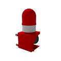 Red Industrial Alarm Siren With Warning Light Horn And Mounting Bracket