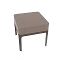 Modern Bedside Table With Light Top And Dark Wood Legs And Drawer