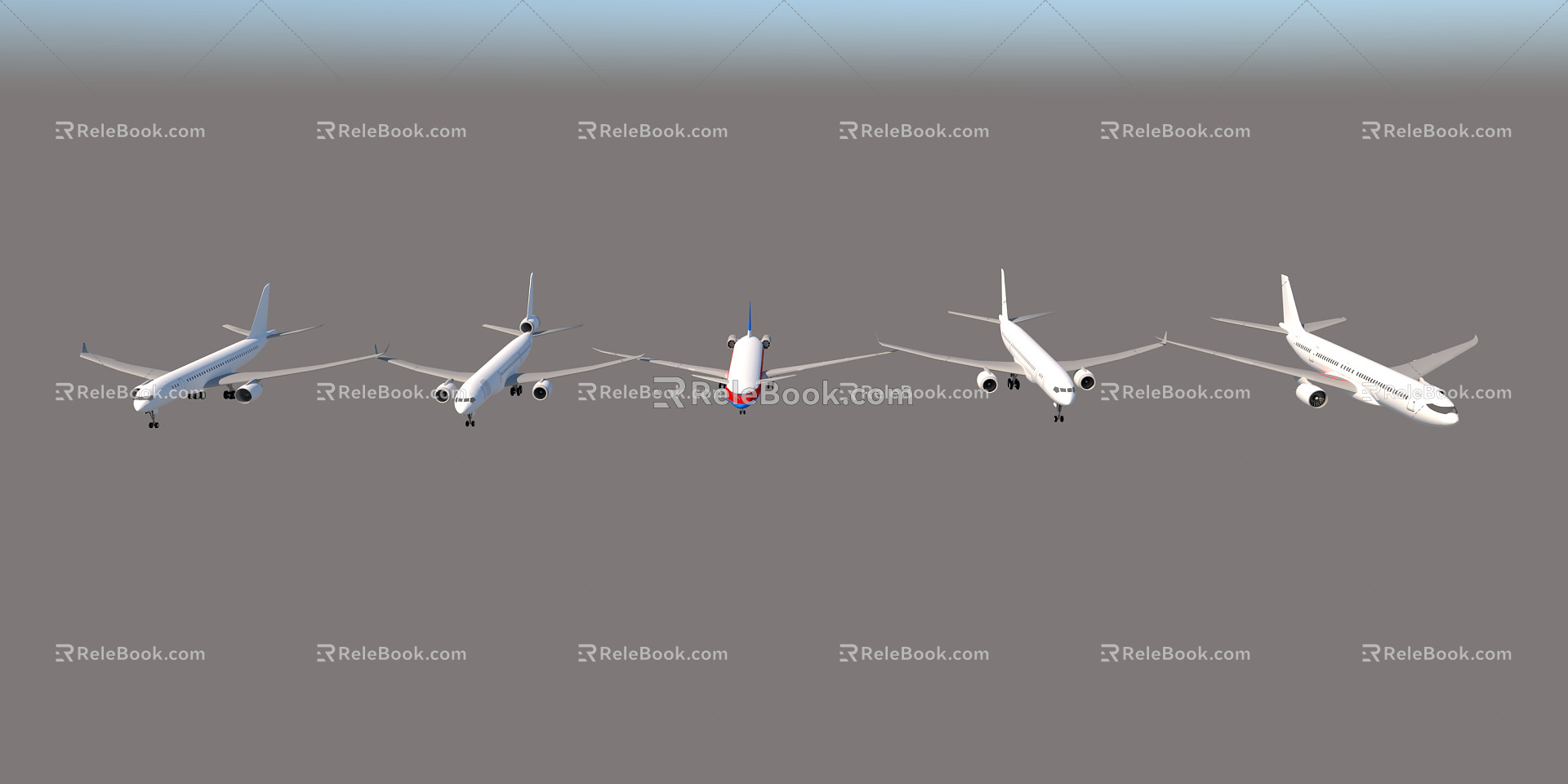 modern aircraft 3d model