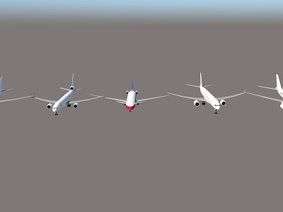 modern aircraft 3d model