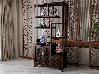 New Chinese Antique Rack 3d model