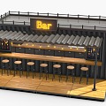 INDUSTRIAL LOFT CONTAINER BAR SHIPPING CONTAINER BAR 3d model