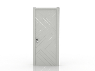 Modern solid wood door interior door 3d model