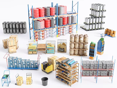 Industrial LOFT shelf 3d model