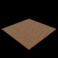 Natural Grain Wooden Flooring With Warm Brown Tone And Glossy Surface Finish