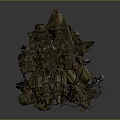 modern engine aero engine aircraft engine 3d model