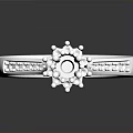White Ring Shaped Household Product With Prong Top Design For Daily Living Use